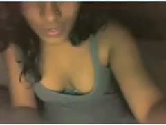 Amateur dark brown shows her pointer sisters and ass for the web camera